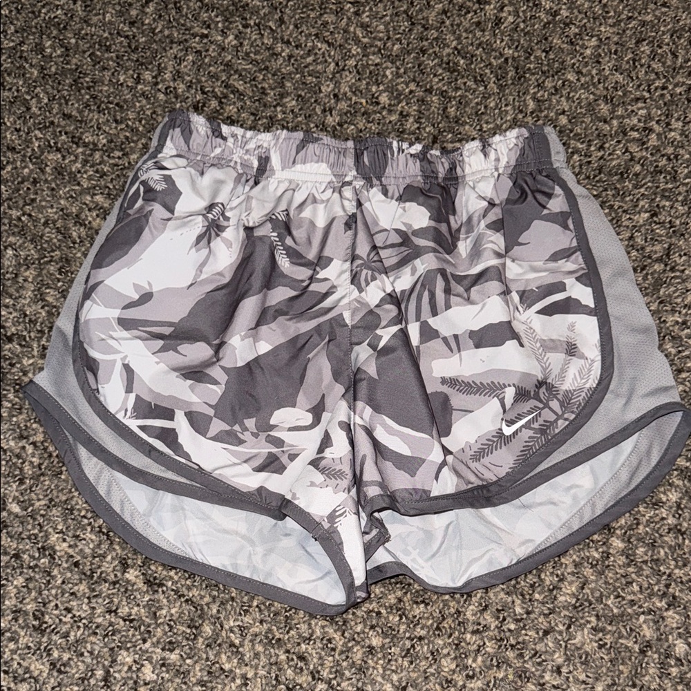 Nike Women's Gray Camouflage Athletic Shorts